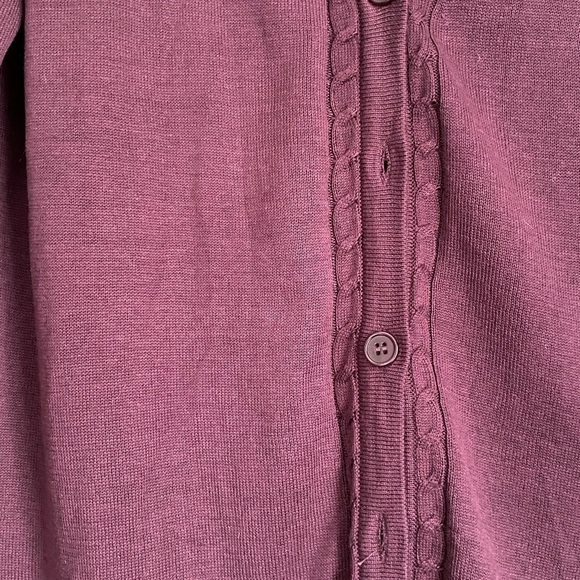 Winter Silks Long Sleeve Silk Blend V-Neck Cardigan, Size: Médium - Picture 5 of 7